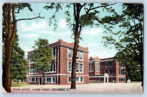 Columbia South Carolina Postcard Taylor School Laurel Street 1909 Vintage Posted