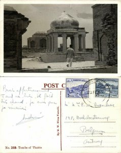 pakistan, THATTA, Makli Necropolis Tombs (1964) M.W. Mirza No. 25B RPPC Postcard