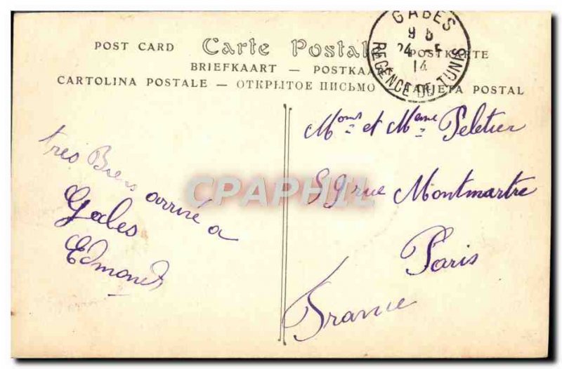 Old Postcard Gabes Walking Menzel