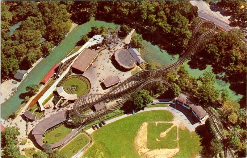 2~Postcards Hershey, PA Pennsylvania AMUSEMENT PARK~Roller Coaster & ZOO~Monkey