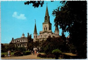Postcard - Scene from Jackson Square - New Orleans, Louisiana