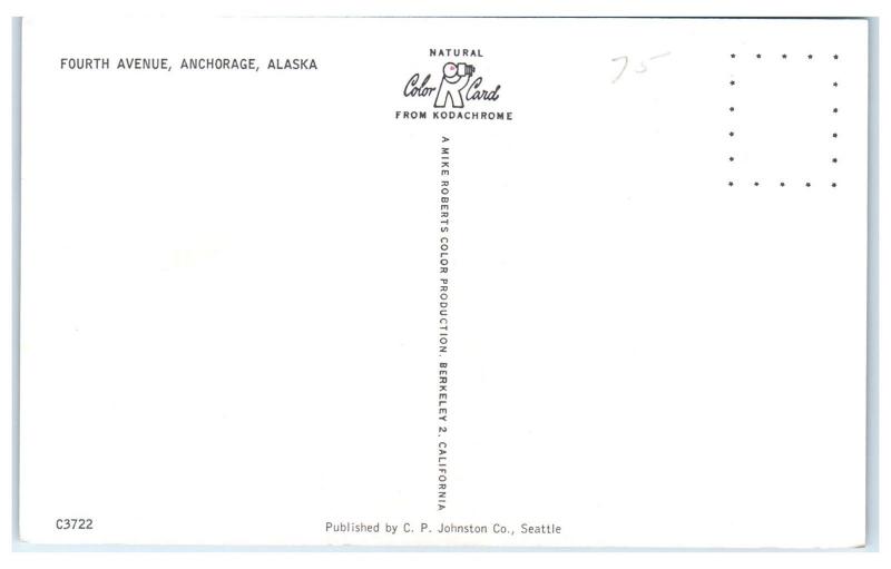 1950s Fourth Avenue, Anchorage, AK Postcard 515 Club, Cheechako Tavern