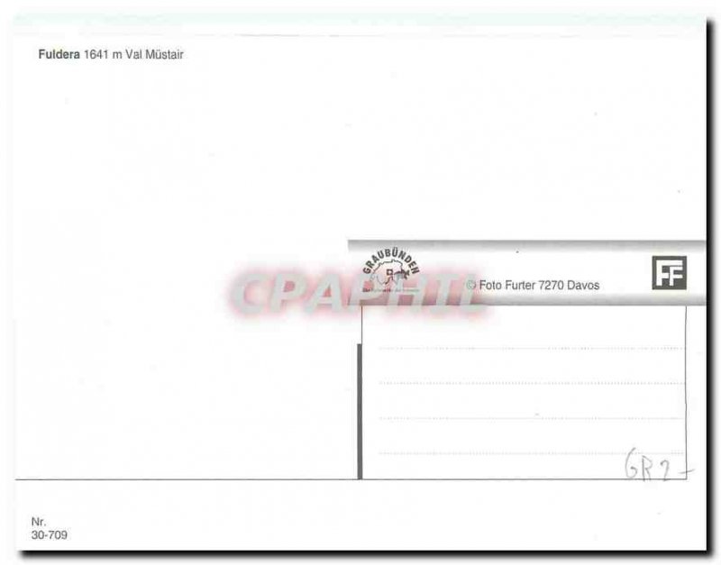Postcard Modern Fuldera 1641 m Val Mustair