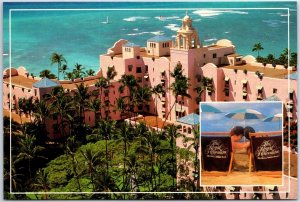 VINTAGE CONTINENTAL SIZE POSTCARD THE ROYAL HAWAIIAN HOTEL HONOLULU HAWAII