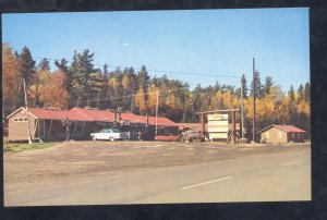 SIOUX NARROWS ONTARIO CANADA THE NARROWS RESORT OLD CARS VINTAGE POSTCARD