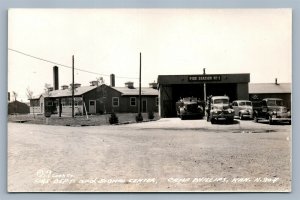 CAMP PHILLIPS KS FIRE DEPT & SIGNAL STATION VINTAGE REAL PHOTO POSTCARD RPPC