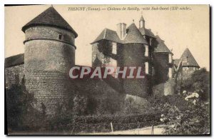 Postcard Old Treigny Yonne Chateau Ratilly South West coast XII century