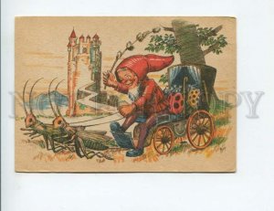 3141907 GNOME Insects GRASSHOPPER Ladybirds Vintage color PC