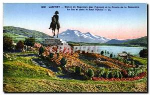 Old Postcard Laffrey Statue Of Napoleon 1st and La Prairie De La Rencontre La...