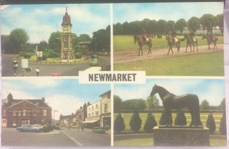 England Newmarket Clock Tower Rutland Arms Hotel etc - posted 1972