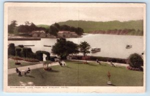 Windermere Lake from Old England Hotel UK Postcard