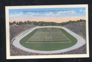 UNIVERSITY OF MISSOURI TIGERS COLUMBIA MO. FOOTBALL STADIUM VINTAGE POSTCARD