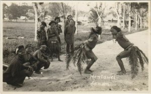 PC real photo postcard Mentawei dance INDONESIA (a18668)