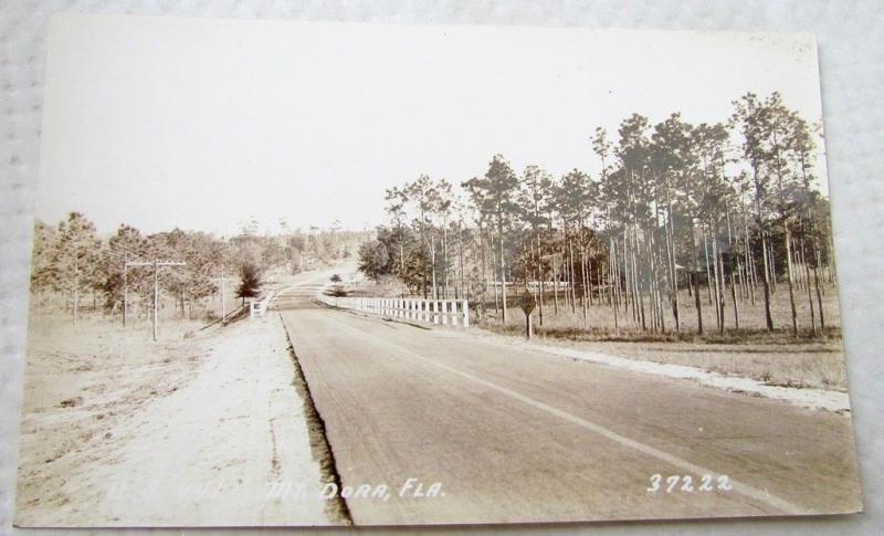 RPPC VINTAGE REAL PHOTO POSTCARD - US 441 MT.DORA FLORIDA 