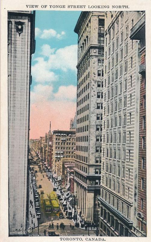 Yonge Street Looking North - Toronto, Ontario, Canada - WB