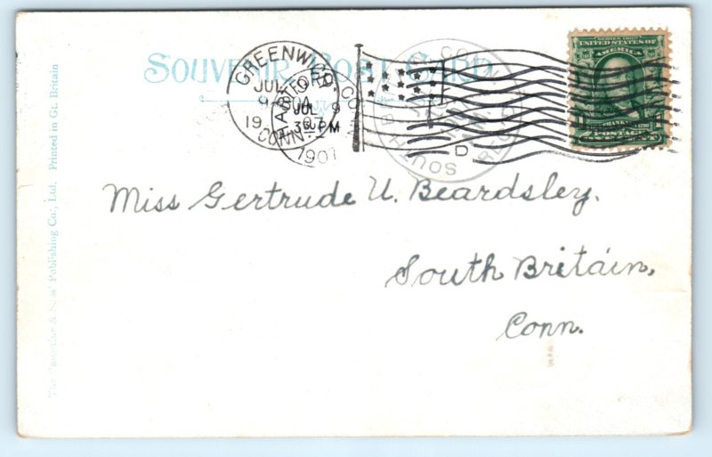 Greenwich CT Kent Road Rustic Bridge Postcard Connecticut