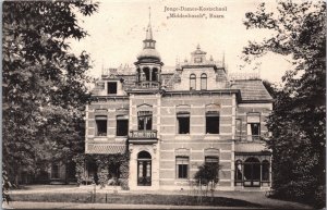 Netherlands Jonge Dames Kostschool Middenbosch Baarn Vintage Postcard 09.08