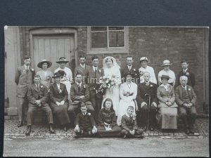 Wedding Theme (14) BRIDE & GROOM Best Man & Maids & Flowers Old RP Postcard