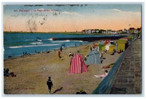 1926 The Beach in Front of the Casino Parame Saint-Malo France Postcard