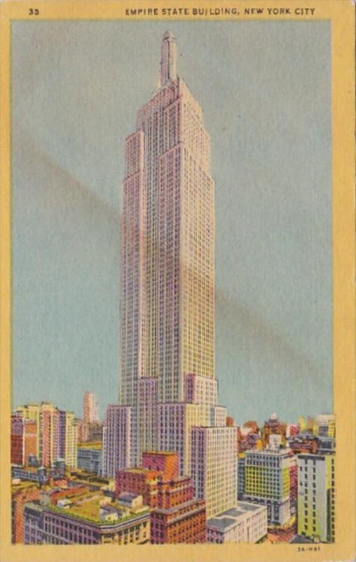 New York City Empire State Building 1955 Curteich