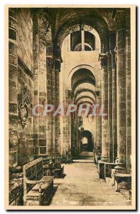 Old Postcard Conques Interior of Lower Church Door and Art Tribune