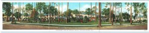 3 Panel Postcard DAYTONA BEACH, Florida FL ~ Roadside OSCEOLA HOTEL c1940s Linen