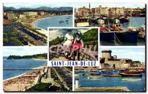 Modern Postcard Saint Jean Du Luz Beach The port and home of & # 39infante th...