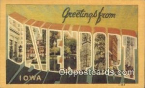 Davenport, Iowa USA Large Letter Town Unused 