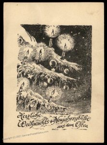 3rd Reich Germany Weihnacht Christmas Card Cover UNUSED 100717