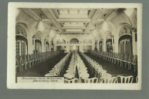 Davenport IOWA RP c1910 INTERIOR BALLROOM Hotel Blackhawk Black Hawk