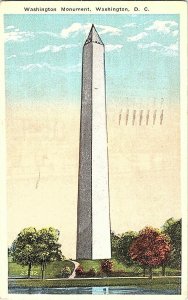 Washington Monument Washington D. C. Vintage Postcard Standard View Card