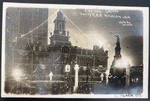 Mint USA Real Picture Postcard Civil War GAR Reunion City Hall 1914