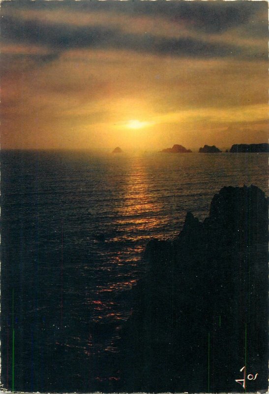 France near Crozon island scenic sunset aspect Postcard