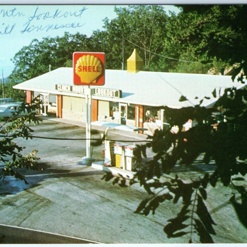1969 Thorn Hill, TN Clinch Mountain Lookout US Hwy 25 Shell Oil Gas Station A145