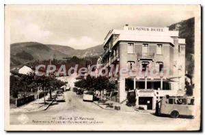 Postcard Old hotel and Bourg St Maurice Avenue Station