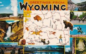Freetings From Wyoming With Map