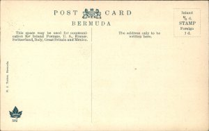Bermuda Flatts Bridge British American Flags c1900-20sVintage Postcard