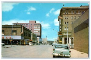 c1930's Wolcott Street Bank Cars Casper Wyoming WY Unposted Vintage Postcard