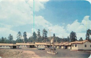 Auto Baldwin Dexter Flagstaff Arizona Skyline Motel 1950s Route 66 Postcard 6534