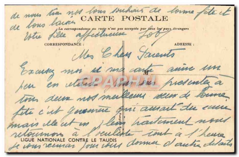 Postcard Old Poulbot Pig Pig