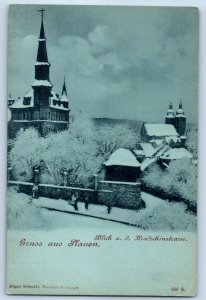 Saxony Germany Postcard View from Hradčany Street Greetings from Plauen c1905