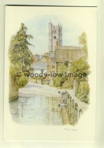 h0664 - Castle St Carisbrooke Village Isle of Wight - postcard art Muriel Owen