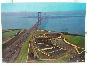 Vintage Postcard Aerial View of the Severn Bridge Showing Top Rank Motorport