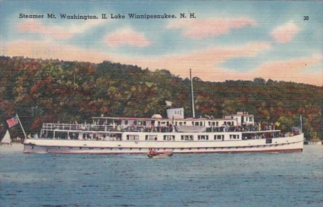 New Hampshire Lake Winnepesaukee Steamer Mt Washington