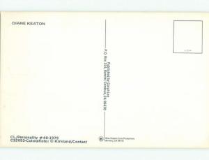 Unused 1979 ACTRESS DIANE KEATON ON POSTCARD k7088