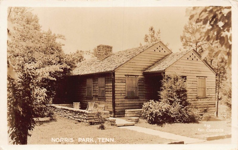 J81/ Norris Park Tennessee Postcard RPPC c1930s Cottage Lake 259