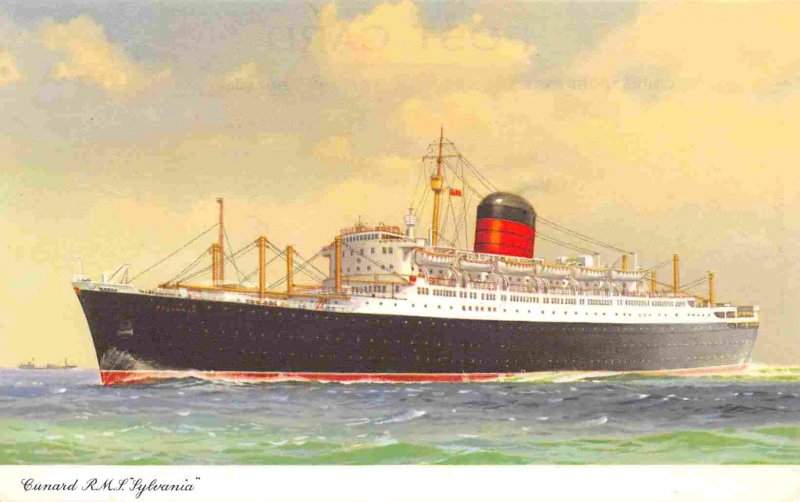 RMS Sylvania Ocean Liner Ship Cunard Line postcard