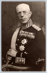 Royalty~Portrait~Gustaf V~Oscar Gustaf Adolph~King Of Sweden 1907-1950~1910 RPPC
