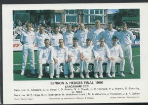 Sports Postcard - Lancashire Cricket Team - Benson & Hedges Final 1996 - RR4945