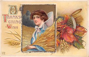 Artist Samuel Schmucker Vintage Thanksgiving Postcard